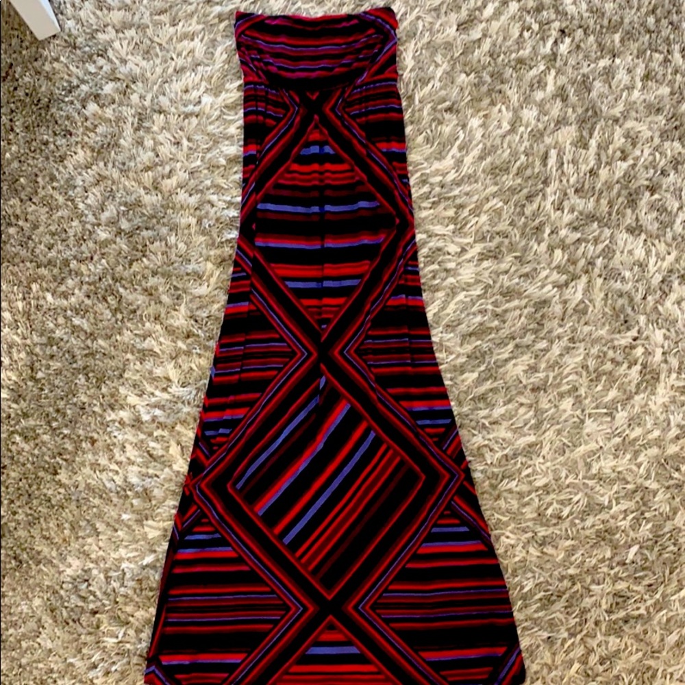Strapless cap maxi dress